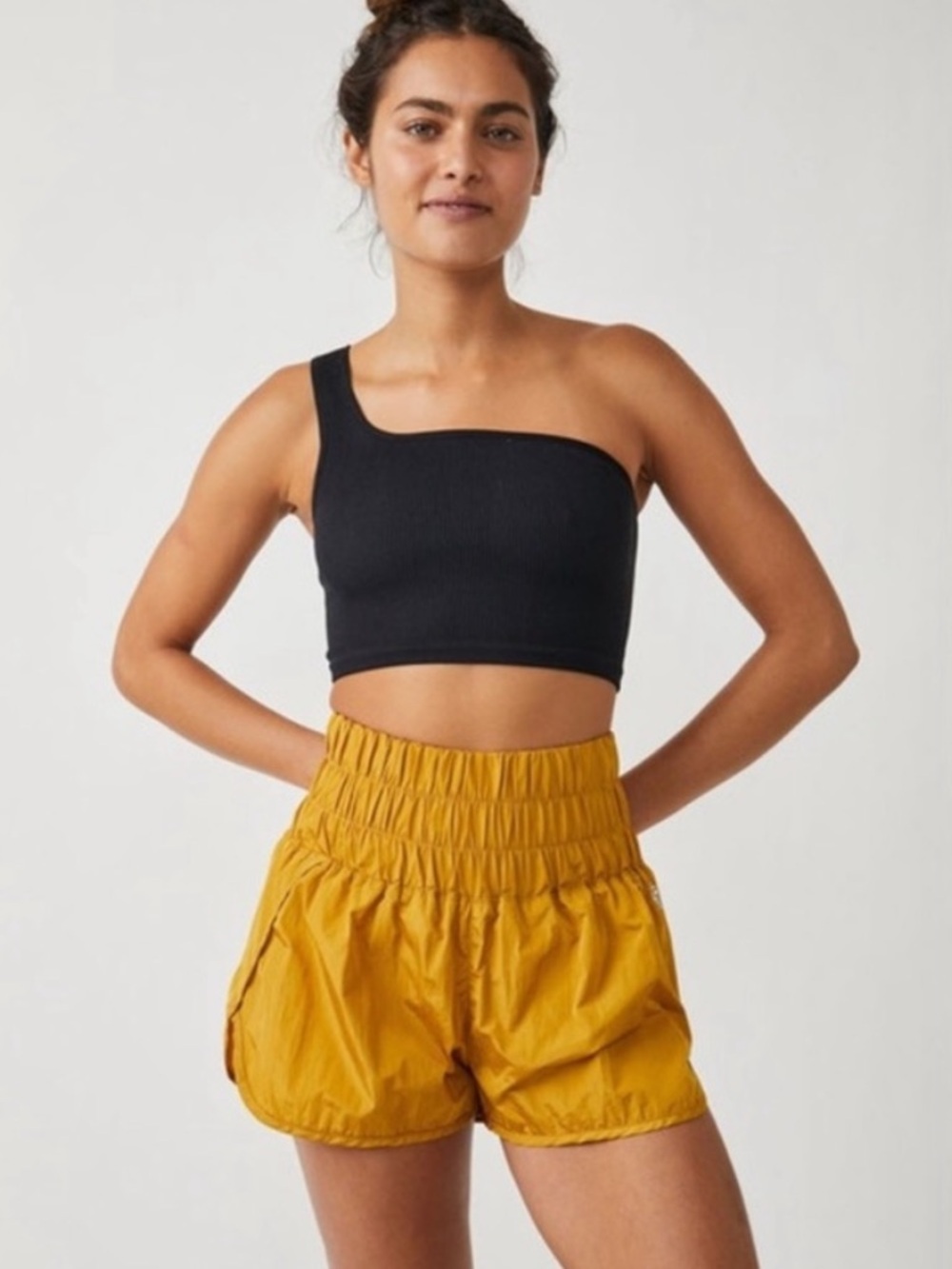 Free People The Way Home Shorts in Yellow L